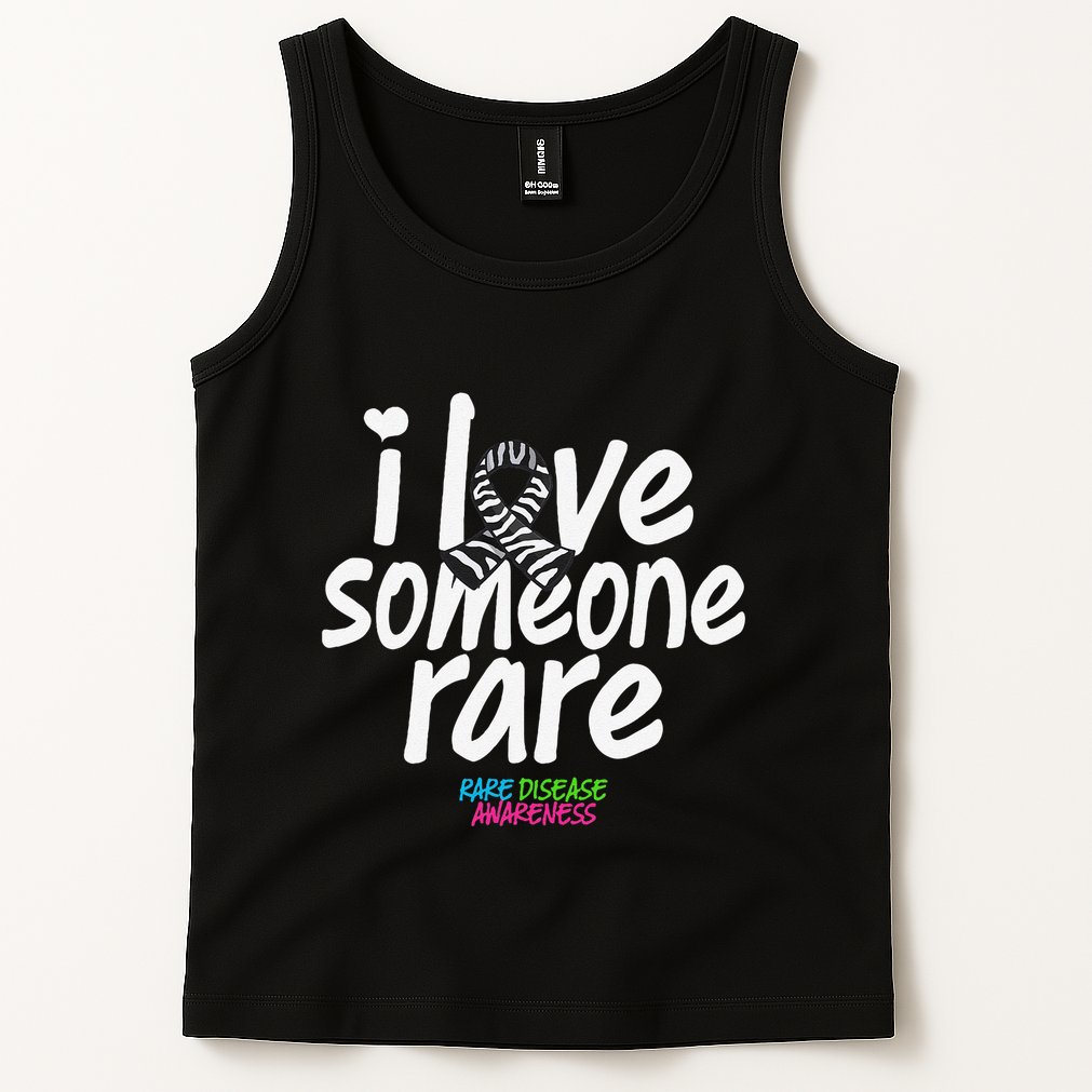 I Love Someone Rare Zabra Ribbon Rare Disease Awareness Gift Tank Top