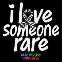 I Love Someone Rare Zabra Ribbon Rare Disease Awareness Gift Cropped Pullover Crew