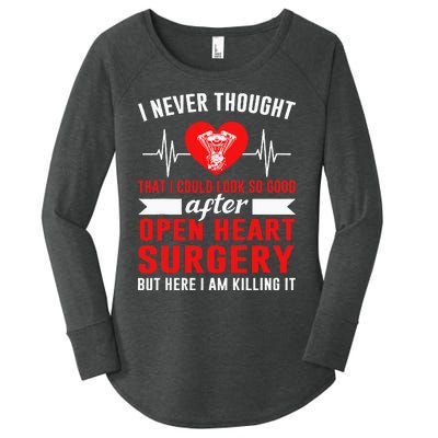 I Look So Good After Open Heart Surgery Bypass Surgery Women's Perfect Tri Tunic Long Sleeve Shirt