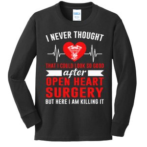 I Look So Good After Open Heart Surgery Bypass Surgery Kids Long Sleeve Shirt