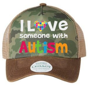 I Love Someone With Autism Awareness Legacy Tie Dye Trucker Hat