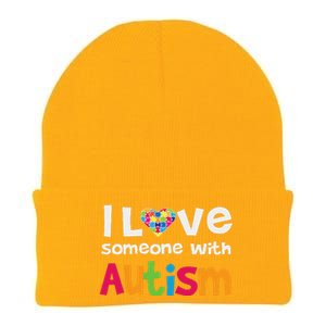 I Love Someone With Autism Awareness Knit Cap Winter Beanie