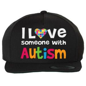 I Love Someone With Autism Awareness Wool Snapback Cap