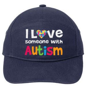 I Love Someone With Autism Awareness 7-Panel Snapback Hat