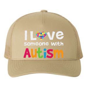 I Love Someone With Autism Awareness Yupoong Adult 5-Panel Trucker Hat