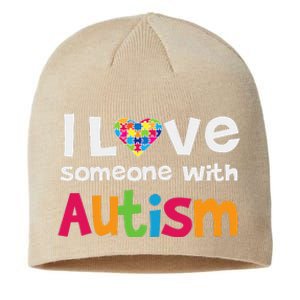 I Love Someone With Autism Awareness Sustainable Beanie