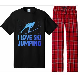 I Love Ski Jumping Winter Sports Ramp Lover SkiJumping Fan Gift Pajama Set