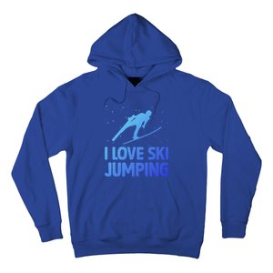 I Love Ski Jumping Winter Sports Ramp Lover SkiJumping Fan Gift Hoodie