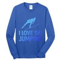 I Love Ski Jumping Winter Sports Ramp Lover SkiJumping Fan Gift Tall Long Sleeve T-Shirt