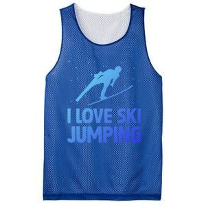 I Love Ski Jumping Winter Sports Ramp Lover SkiJumping Fan Gift Mesh Reversible Basketball Jersey Tank