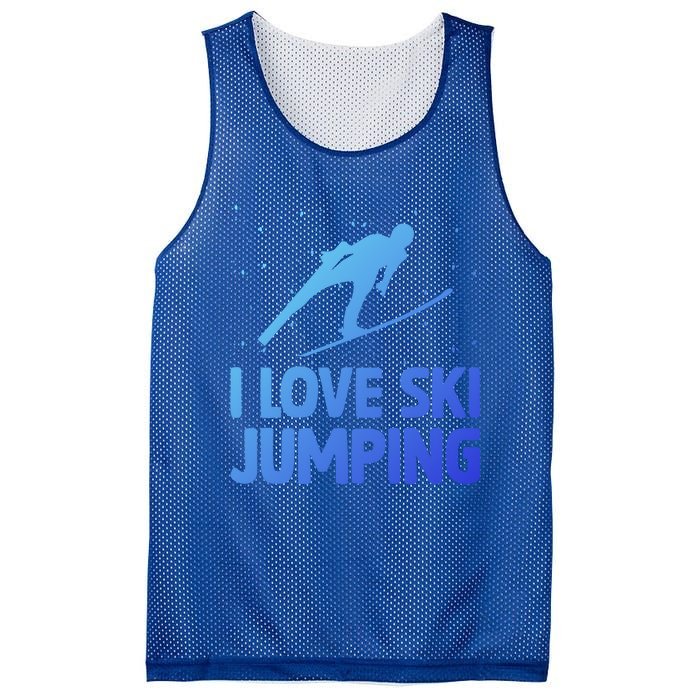 I Love Ski Jumping Winter Sports Ramp Lover SkiJumping Fan Gift Mesh Reversible Basketball Jersey Tank