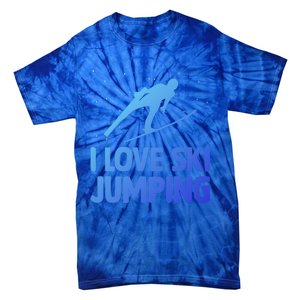 I Love Ski Jumping Winter Sports Ramp Lover SkiJumping Fan Gift Tie-Dye T-Shirt