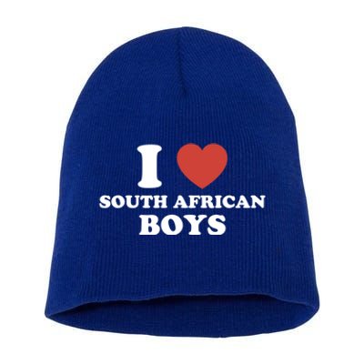 I Love South Africa From South African Gift Short Acrylic Beanie