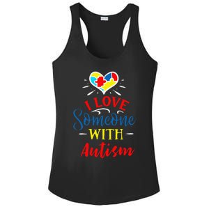 I Love Someone With Autism Autism Support Ladies PosiCharge Competitor Racerback Tank