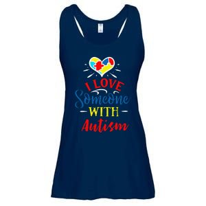 I Love Someone With Autism Autism Support Ladies Essential Flowy Tank