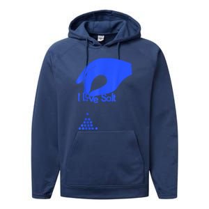 I Love Salt For Man Woman Performance Fleece Hoodie