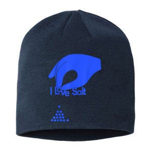 I Love Salt For Man Woman Sustainable Beanie