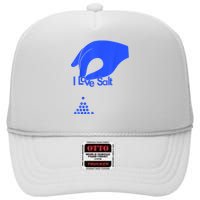 I Love Salt For Man Woman High Crown Mesh Back Trucker Hat