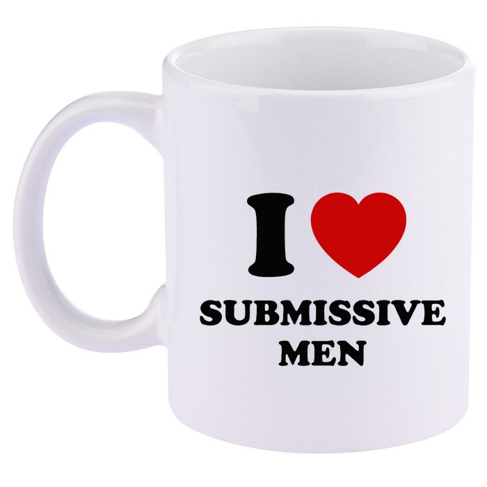 I Love Submissive M.E.N 11oz C Handle Ceramic Mug