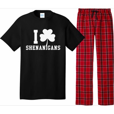 I LOVE Shenanigans Shamrock Saint Patrick's Day Pajama Set