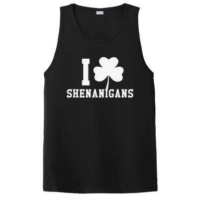 I LOVE Shenanigans Shamrock Saint Patrick's Day PosiCharge Competitor Tank