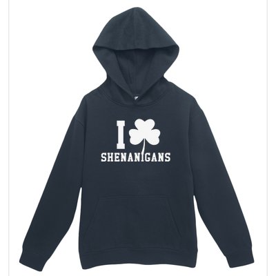 I LOVE Shenanigans Shamrock Saint Patrick's Day Urban Pullover Hoodie