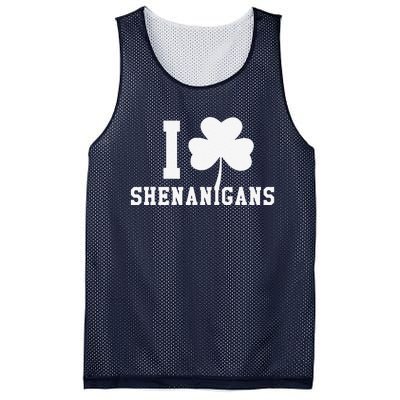 I LOVE Shenanigans Shamrock Saint Patrick's Day Mesh Reversible Basketball Jersey Tank