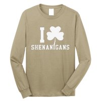 I LOVE Shenanigans Shamrock Saint Patrick's Day Long Sleeve Shirt