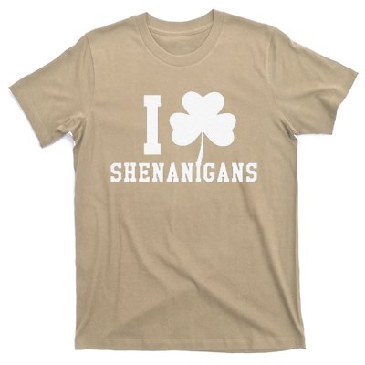 I LOVE Shenanigans Shamrock Saint Patrick's Day T-Shirt