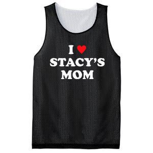 I Love Stacy's Mom Heart Hot Funny Meme Mesh Reversible Basketball Jersey Tank