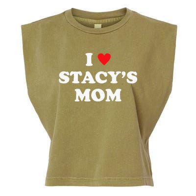 I Love Stacy's Mom Heart Hot Funny Meme Garment-Dyed Women's Muscle Tee