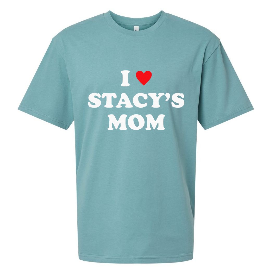 I Love Stacy's Mom Heart Hot Funny Meme Sueded Cloud Jersey T-Shirt