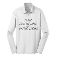 I Love Sucking Cock And Britney Spear Silk Touch Performance Long Sleeve Polo