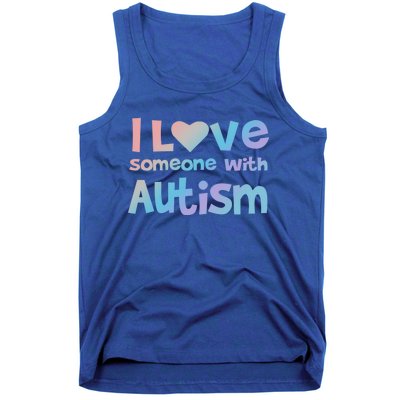 I Love Someone With Autism Awareness Colorful Cute Gift Tank Top