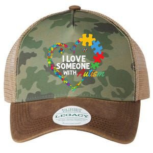 I Love Someone With Autism Heart Puzzle Legacy Tie Dye Trucker Hat