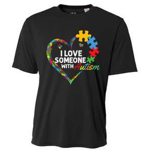 I Love Someone With Autism Heart Puzzle Cooling Performance Crew T-Shirt