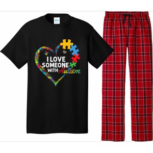 I Love Someone With Autism Heart Puzzle Pajama Set