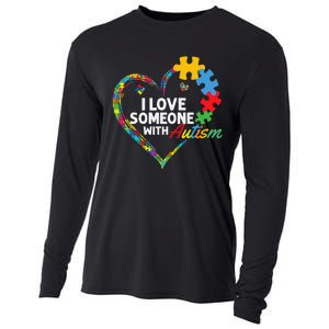 I Love Someone With Autism Heart Puzzle Cooling Performance Long Sleeve Crew