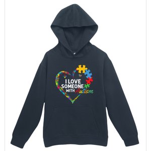 I Love Someone With Autism Heart Puzzle Urban Pullover Hoodie