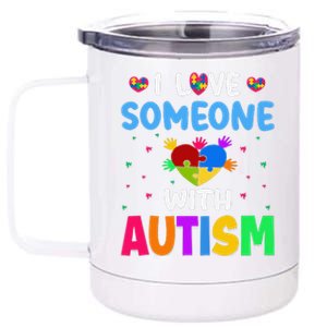 I Love Someone With Autism Gift 12 oz Stainless Steel Tumbler Cup