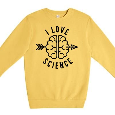 I Love Science Brain Premium Crewneck Sweatshirt