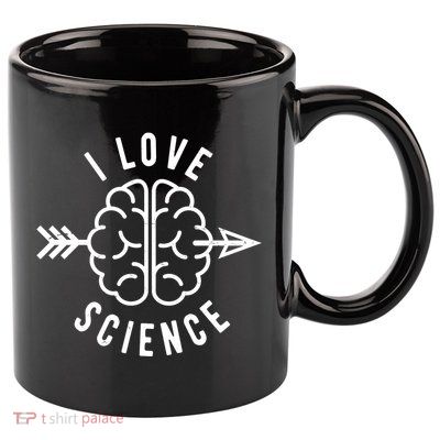 I Love Science Brain 11oz C Handle Ceramic Mug