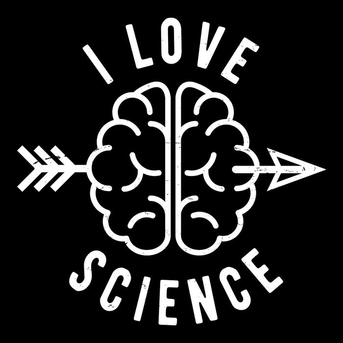 I Love Science Brain Cropped Pullover Crew