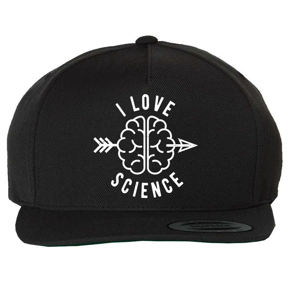I Love Science Brain Wool Snapback Cap