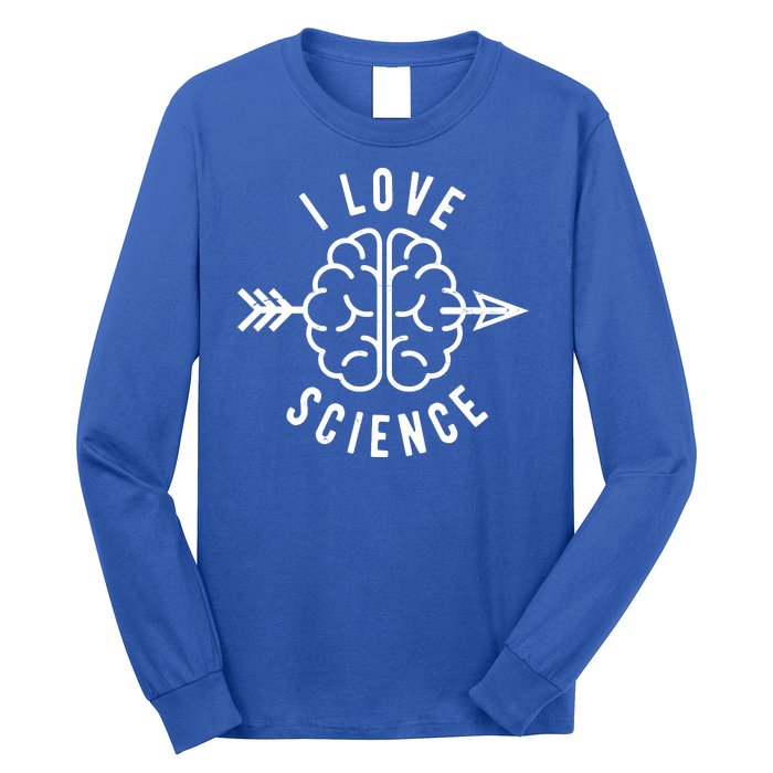 I Love Science Brain Long Sleeve Shirt