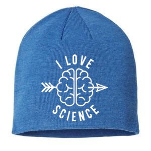 I Love Science Brain Sustainable Beanie