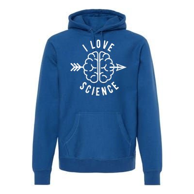 I Love Science Brain Premium Hoodie