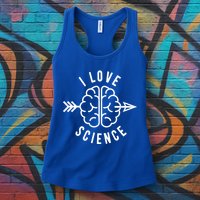 I Love Science Brain Womens Tank Top