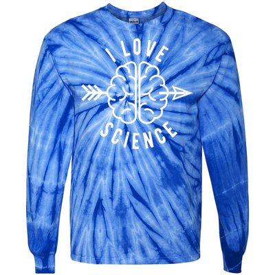 I Love Science Brain Tie-Dye Long Sleeve Shirt