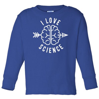 I Love Science Brain Toddler Long Sleeve Shirt